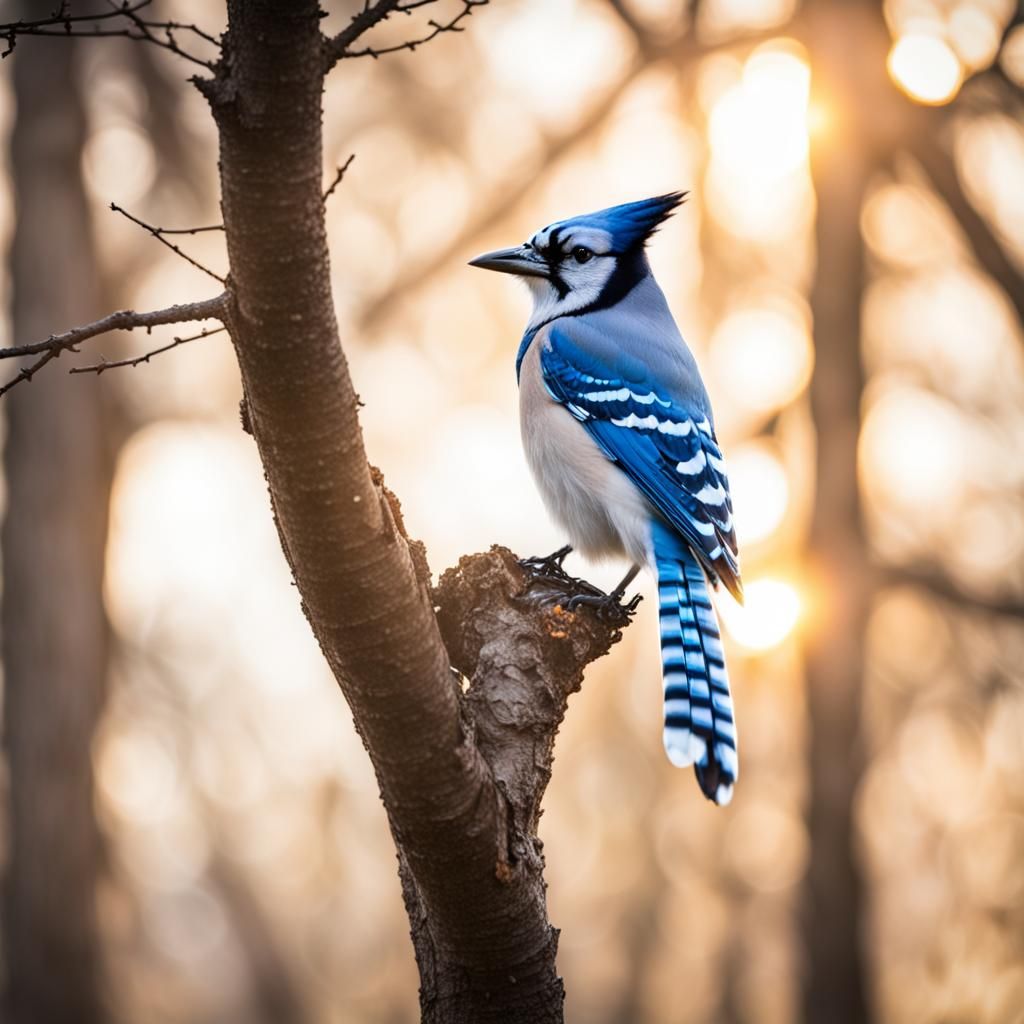 Blue Jay in Divine Sunshine