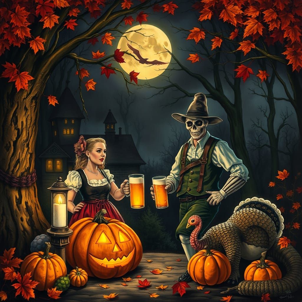 Grimdark Halloween Oktoberfest Art