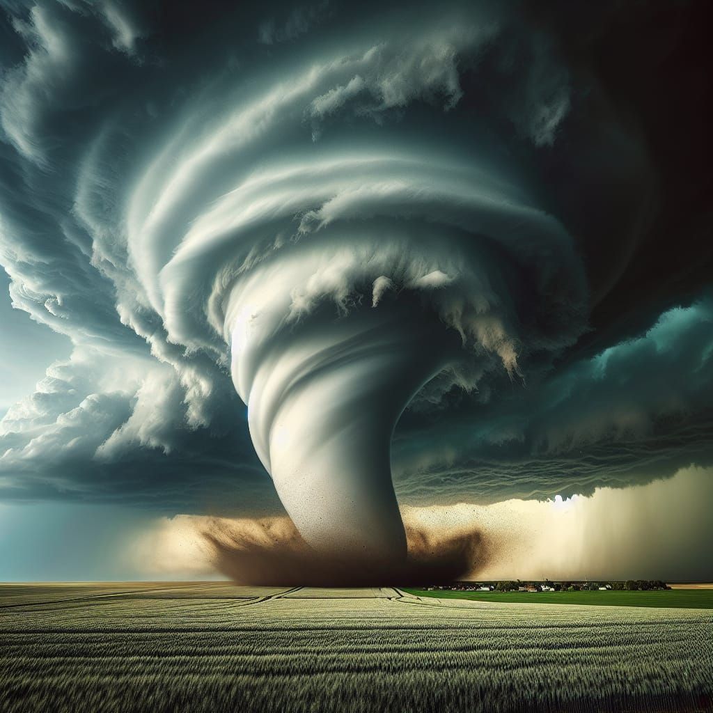 EF4 Wedge Tornado Over Field