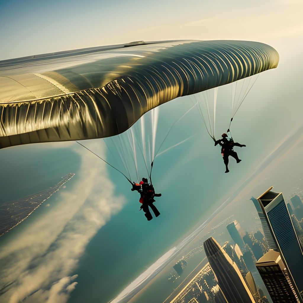 Skydivers Over Manhattan: Sharp Professional Photography