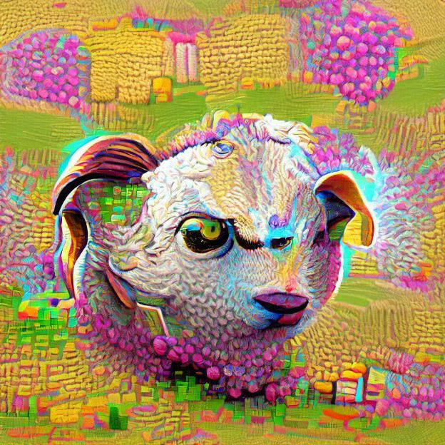 Psychedelic Sheep Art
