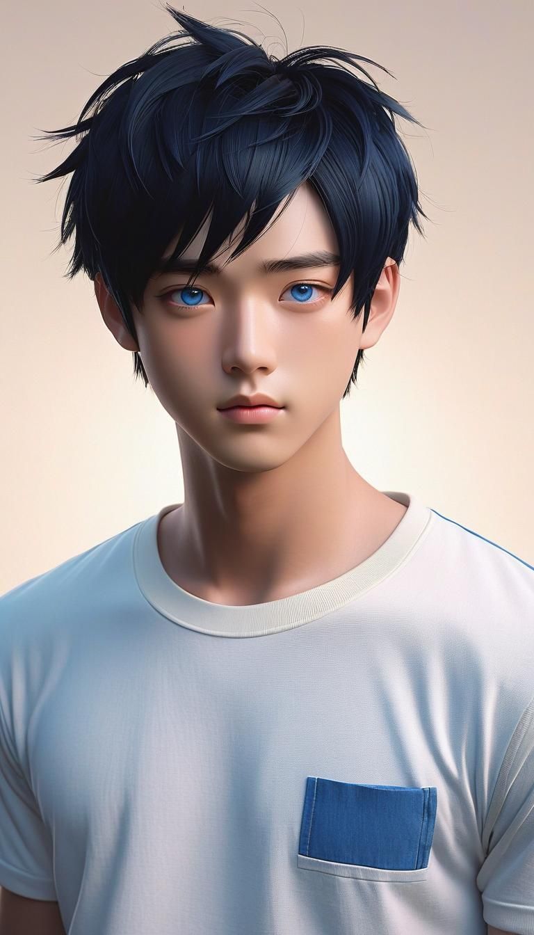 A Young Boy in Gentle Whimsy with Soft Pastel Hues