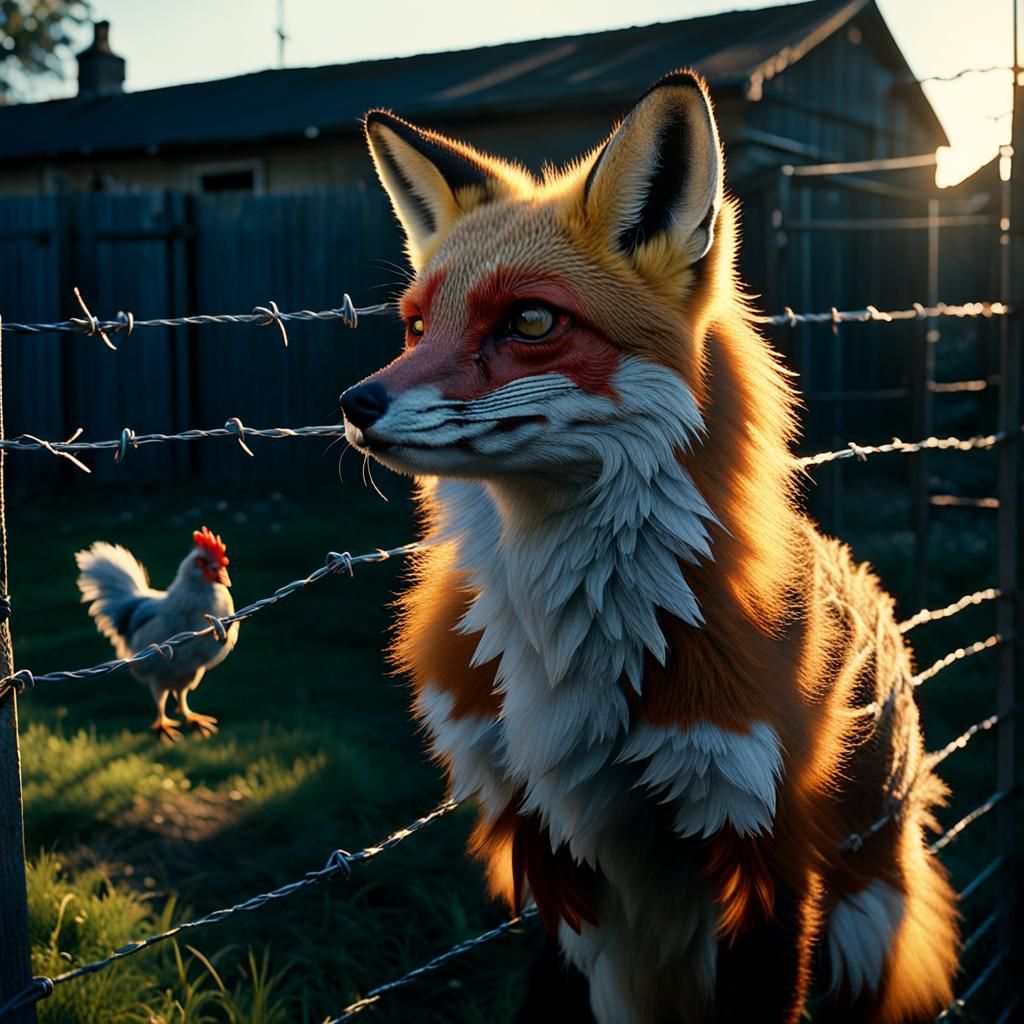 Fox Breaches Chicken Wire in Film Noir Style