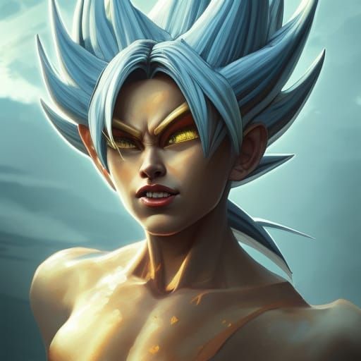 Super Saiyan Demon Queen Portrait in 8k
