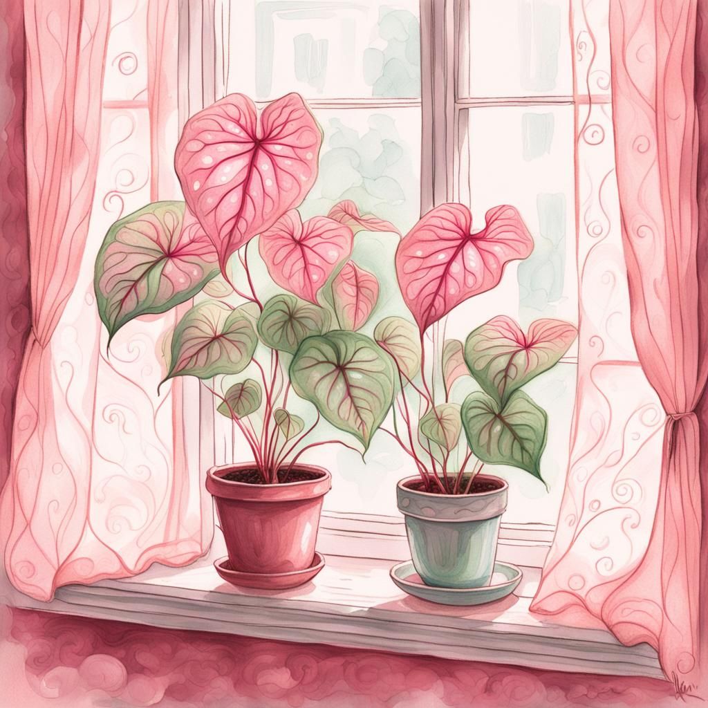 Pink sky' caladium