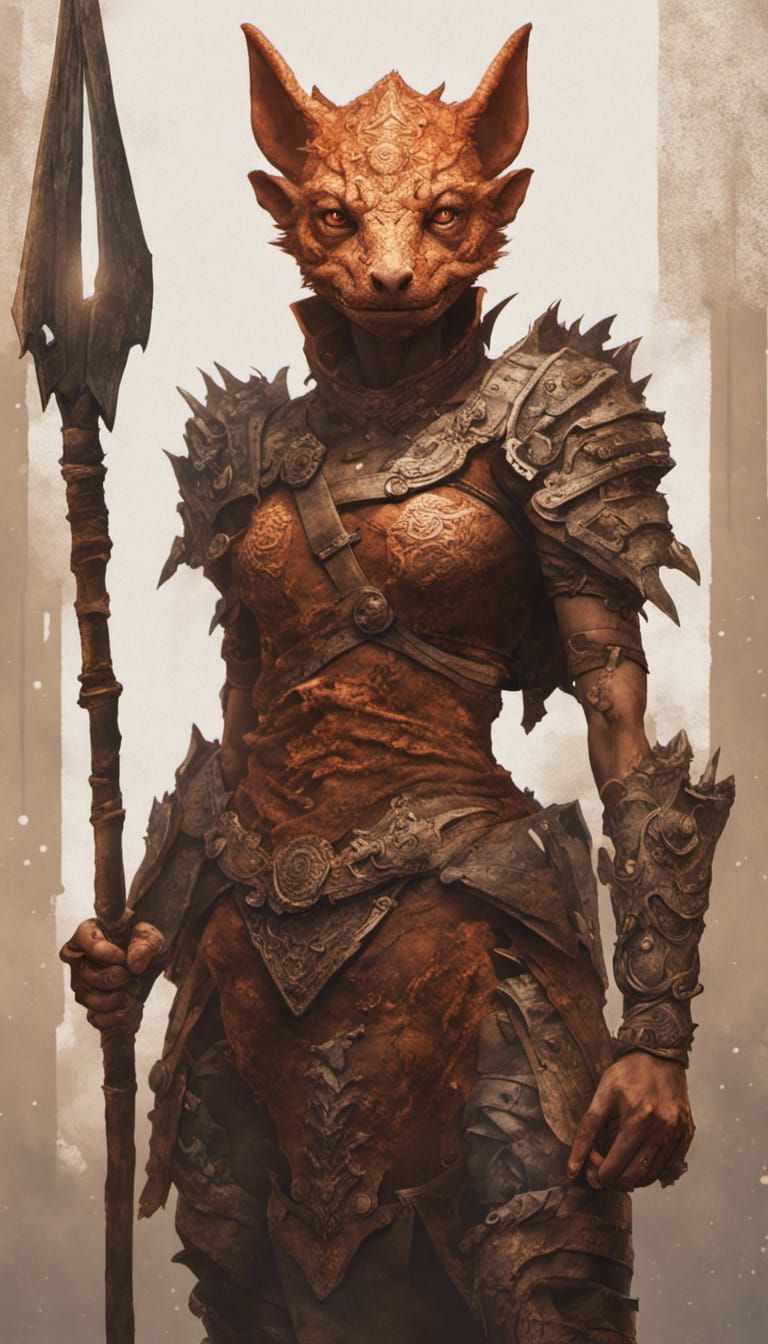 Bronze Female Kobold Warrior 2