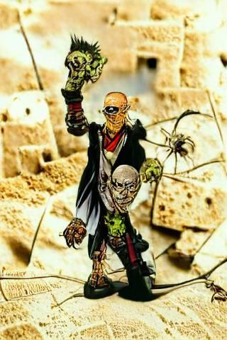 Futuristic Warlock in Dystopian Wasteland