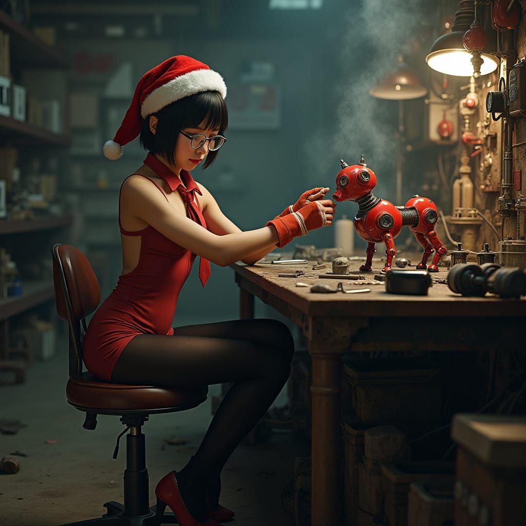 Japanese Genius Inventor in Cinematic Hyper-Realism