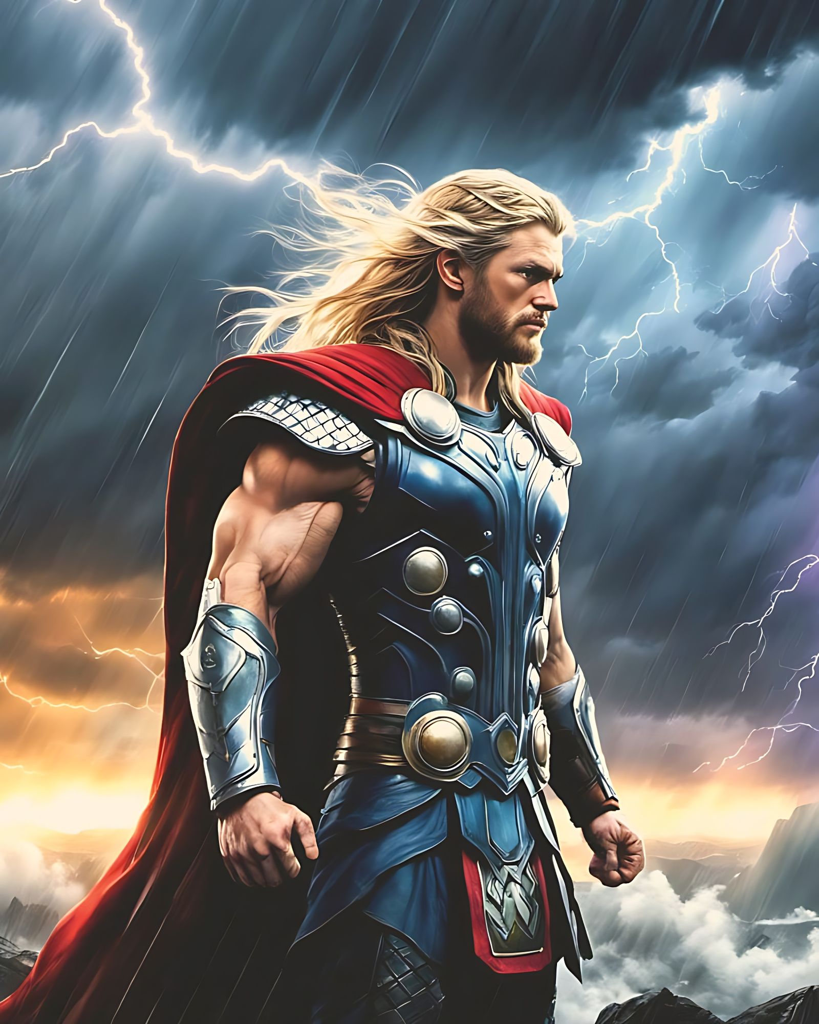 Thor, God of Thunder, Wielding Mjölnir