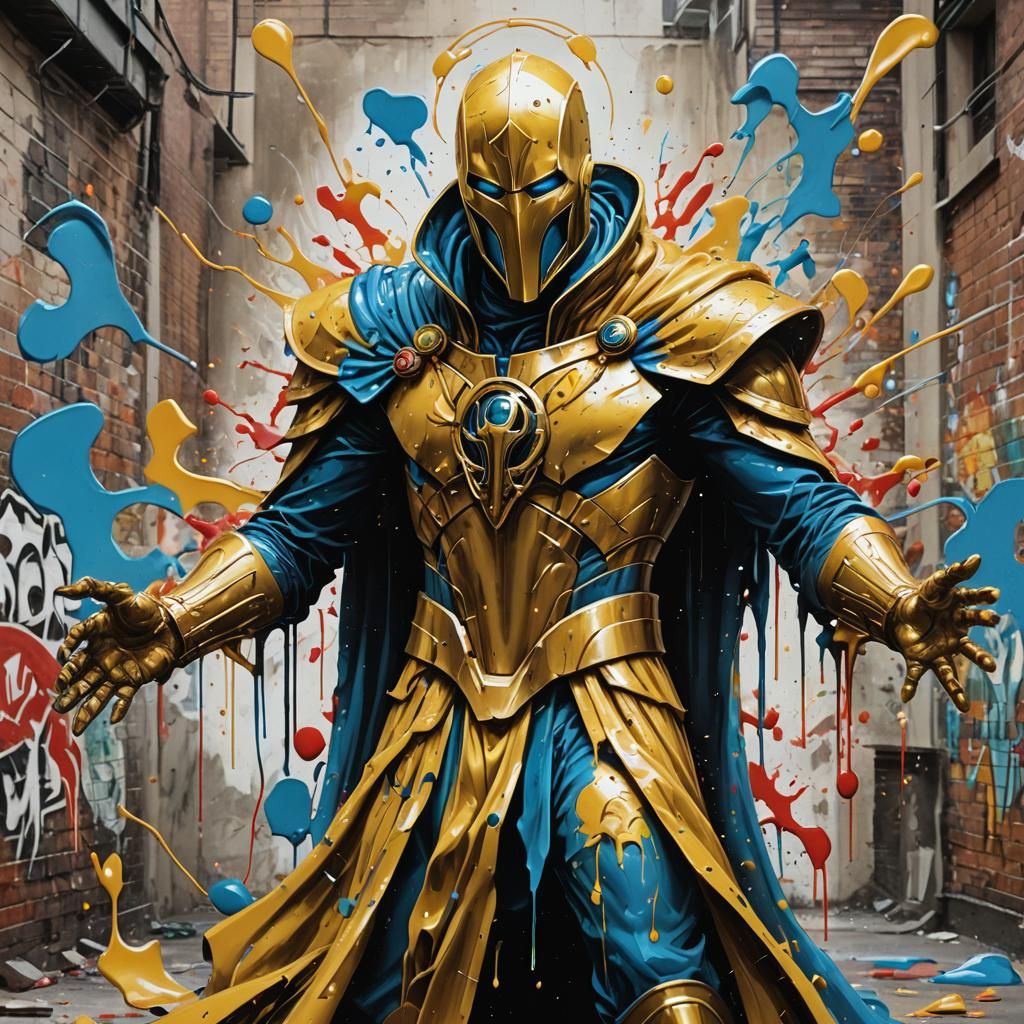 Doctor Fate in Graffiti Street Art Style