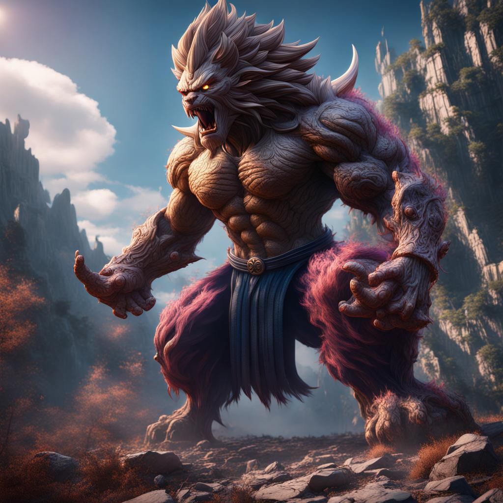 Detailed Matte Painting of Beast Gohan in 8k