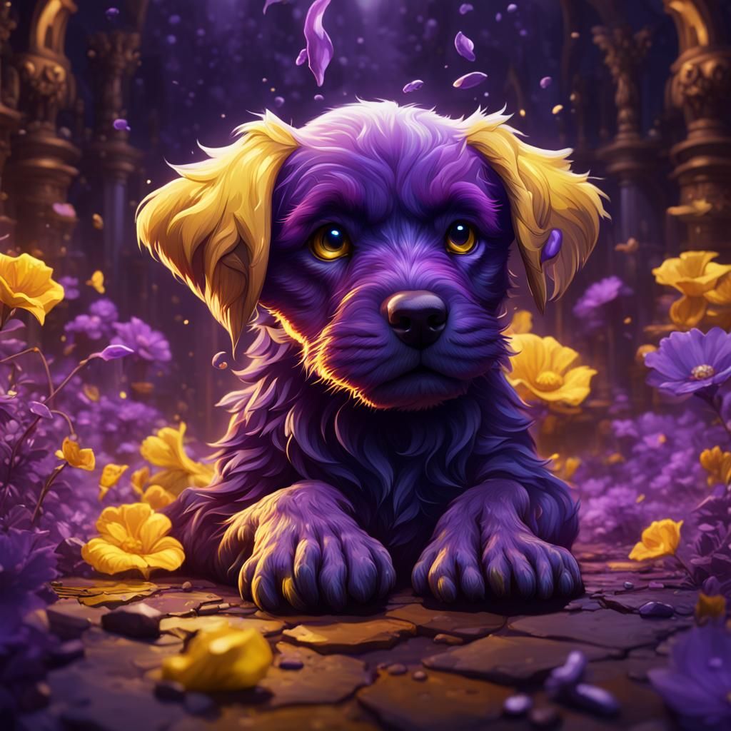 Mythical Puppy: Dark Fantasy Concept Art