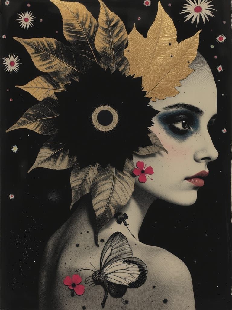 Gilded Goddess of Dia de los Muertos