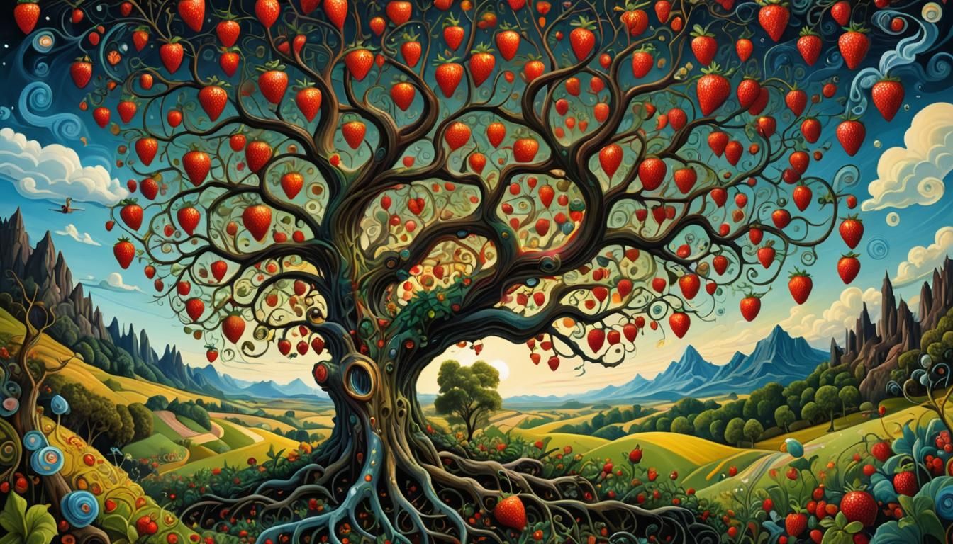 Surreal Psychedelic Masterpiece Inspired by Dali and Van Gog...