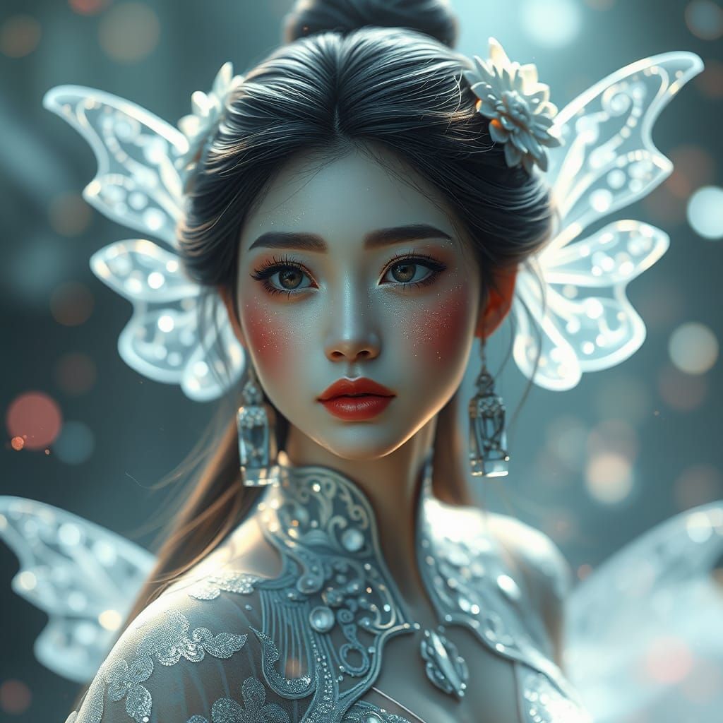 Ethereal Chinese Fairy of Silvery Light
