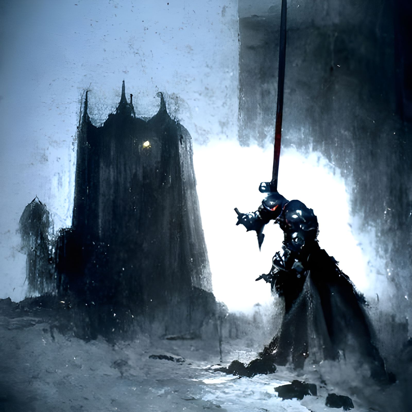 Haunting Evil Knight Illustration