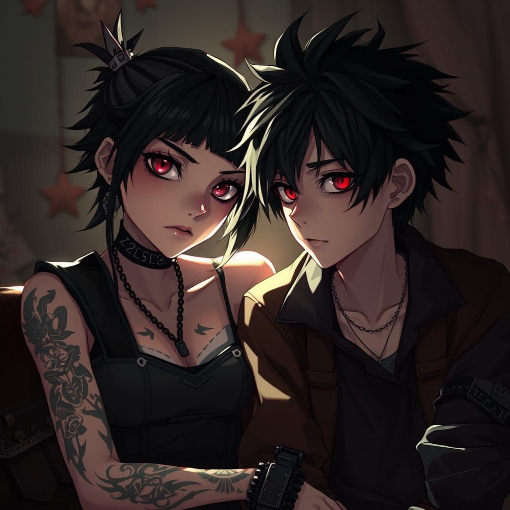 Romantic Anime Scene in 3D Anime Style