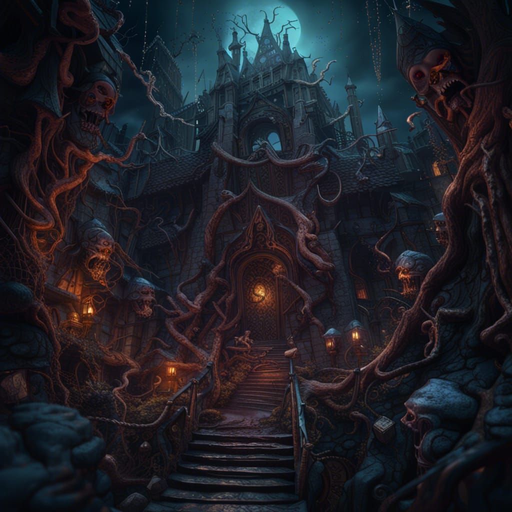 Fantastical Nightmare Concept Art in Deep Color
