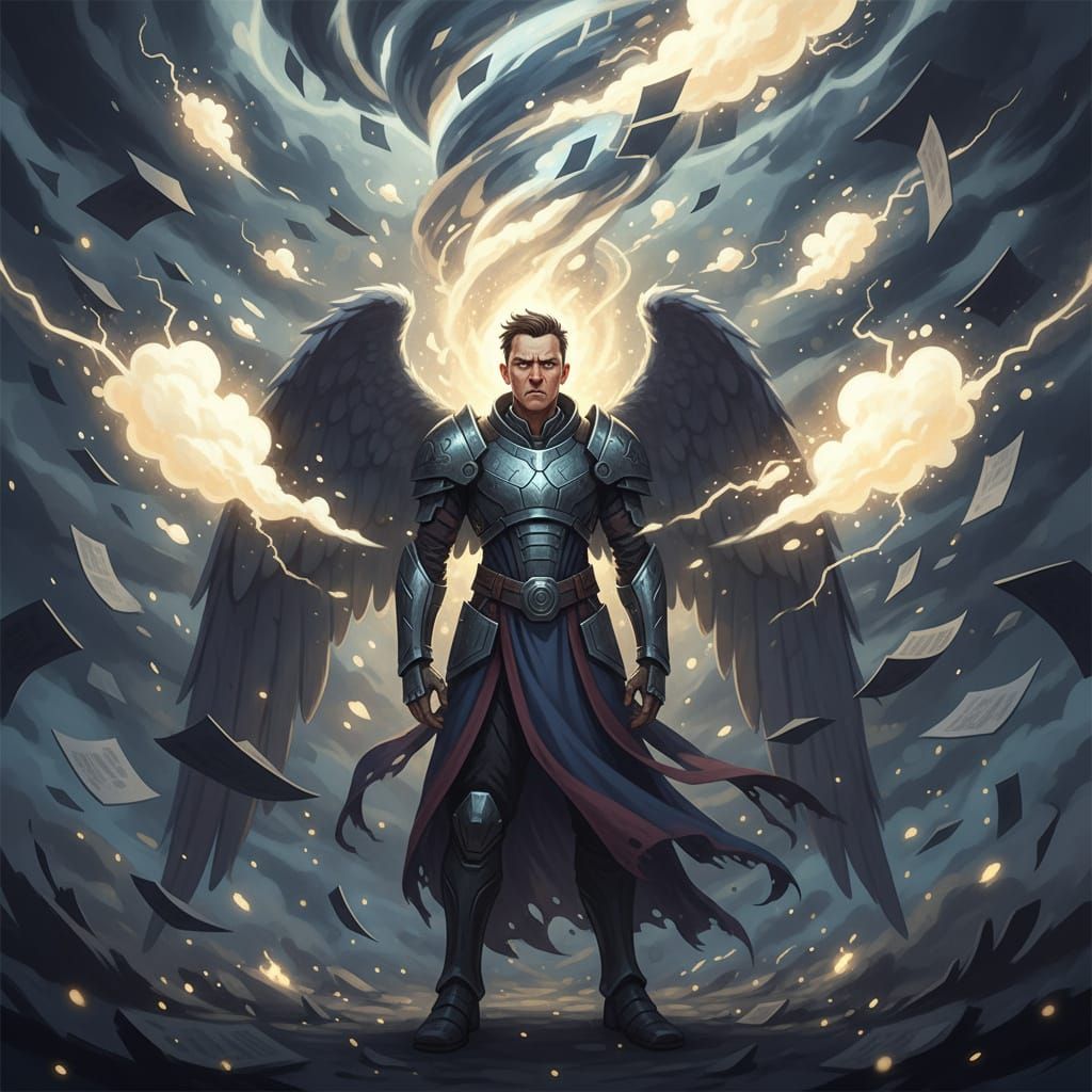 Frustrated Guardian Angel in Chaotic Scene