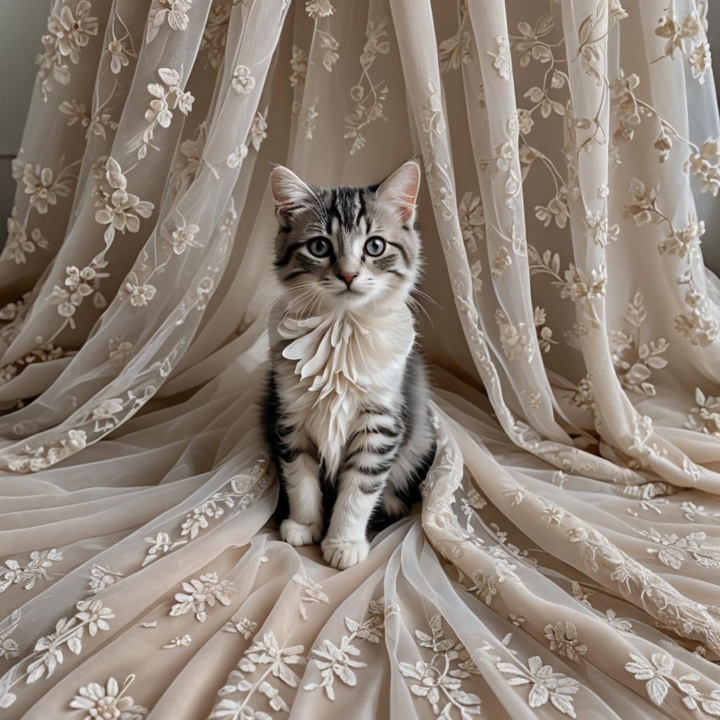 if a kitten was represented by a wedding dress