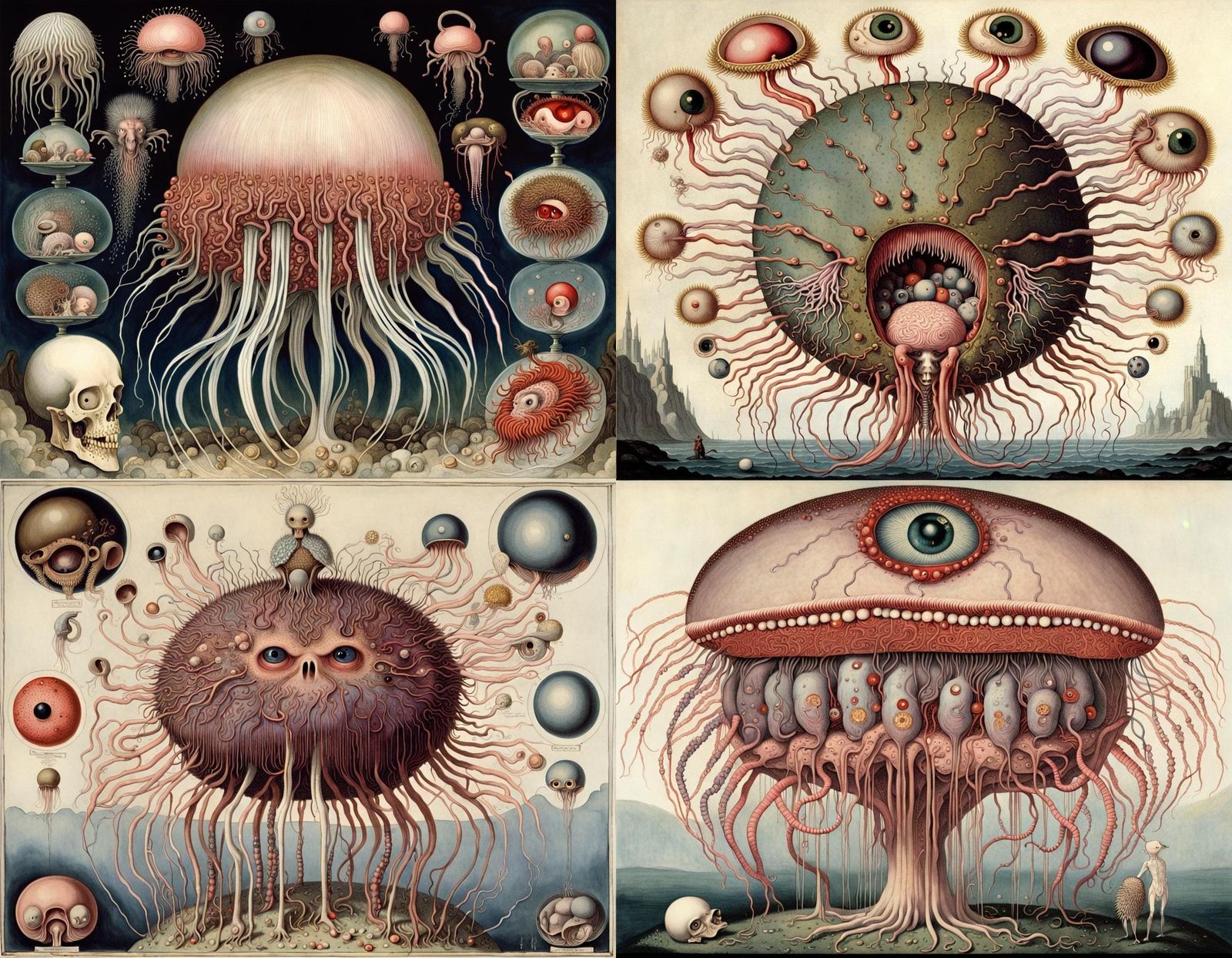 Surreal Hybrid Creature Inspired by Classic Illustration