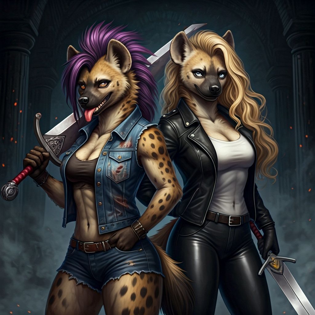 She-Hyena Sisters Ready for Battle