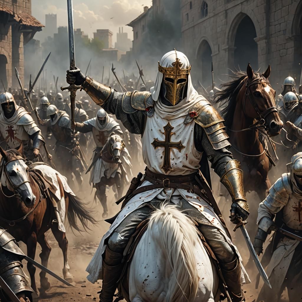 Battle-Scarred Knight with Mask in Dark Fantasy Style