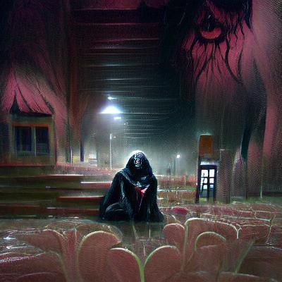 Sinister Solitude: A Lonely Figure