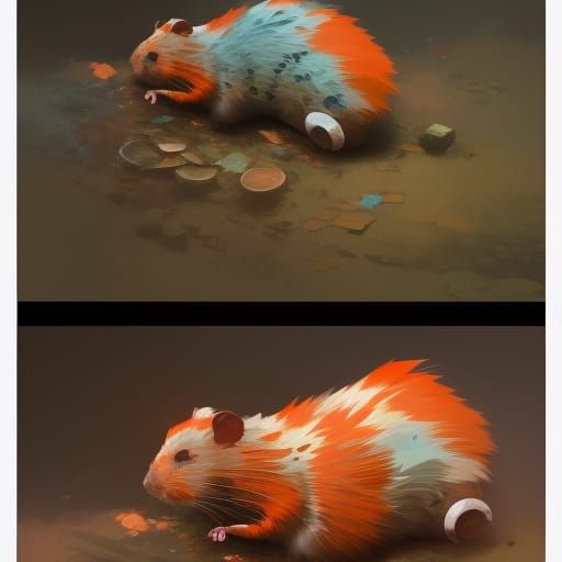Hyperdetailed Dead Hamster Carcass Concept Art