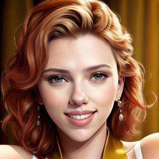 Smiling Young Woman Portrait in Photorealistic Style