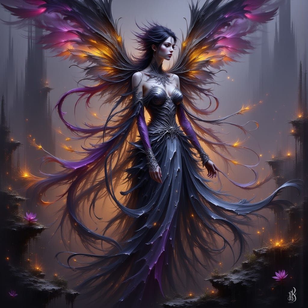 Gothic Doomsday Fairy in Dark Fantasy Style