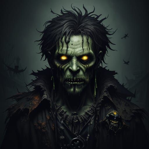 Gothic Pirate Lord Unveils Unsettling Rotting Form