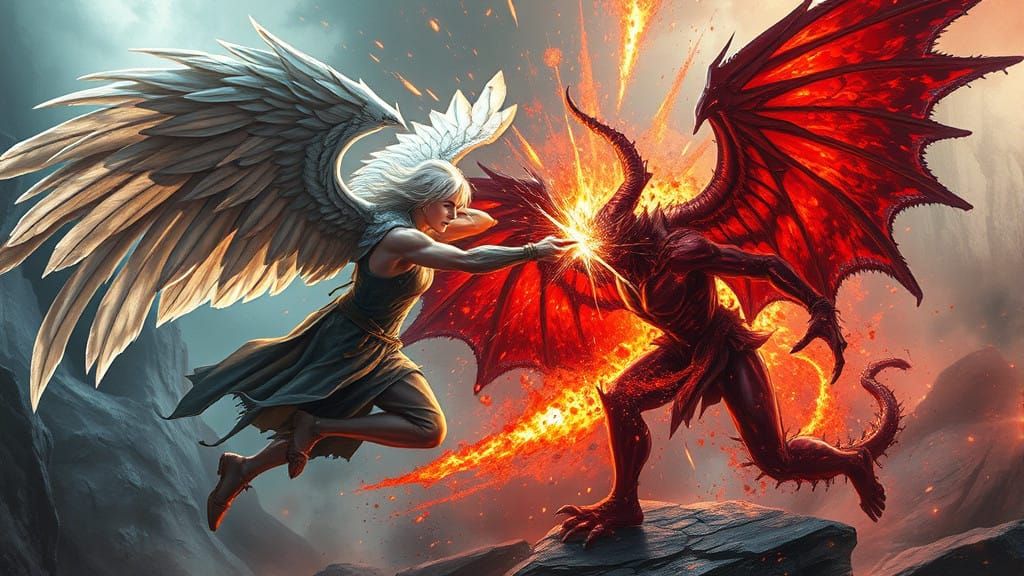 Ethereal Warrior Engages Dark Forces in Cosmic Arena