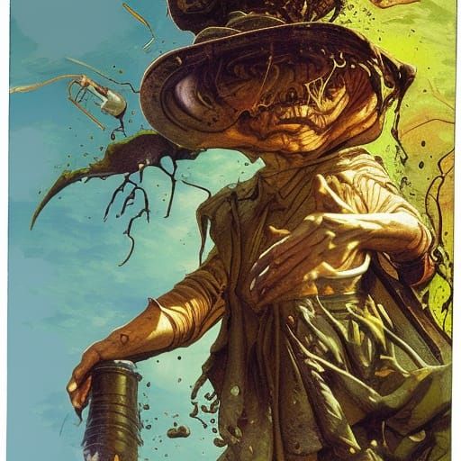 Exploding Thermometer in Solarpunk Style