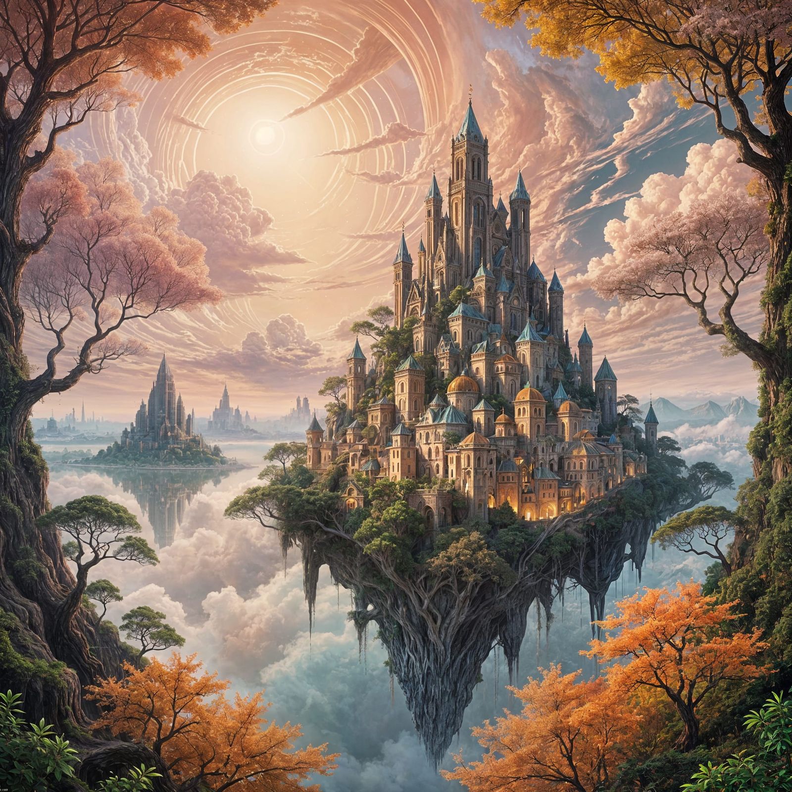 Ancient City in a Celestial Tree