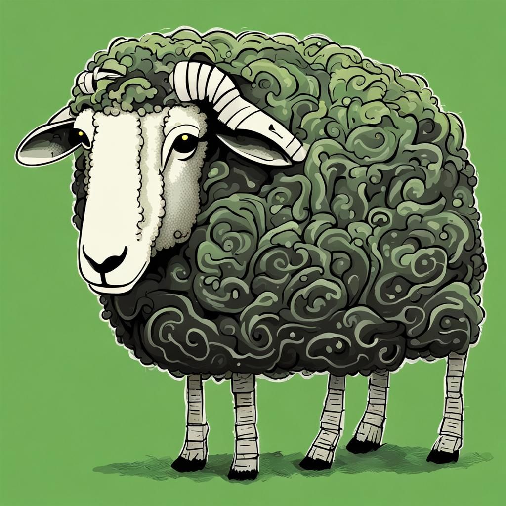 Frankenstein's Sheep: A Surreal Creation