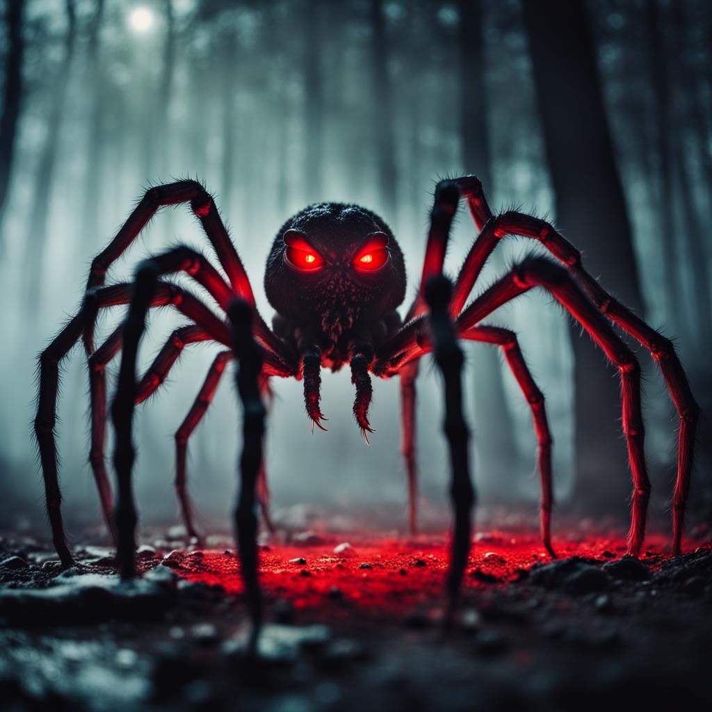 Eldritch Spider Creature in Lovecraftian Ruins