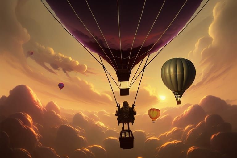 Eldritch Hot Air Balloon at Sunset