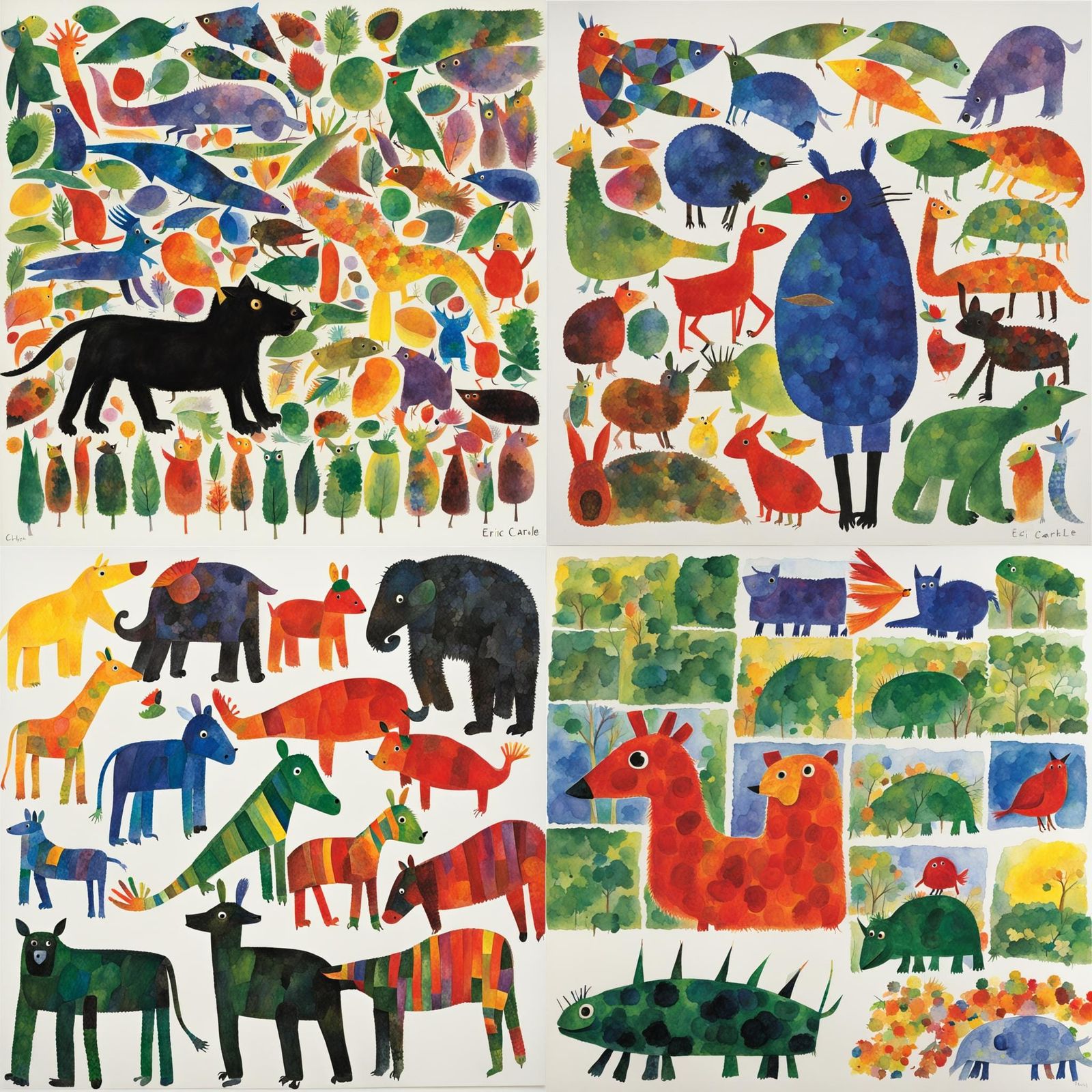 Eric Carle Inspired Art