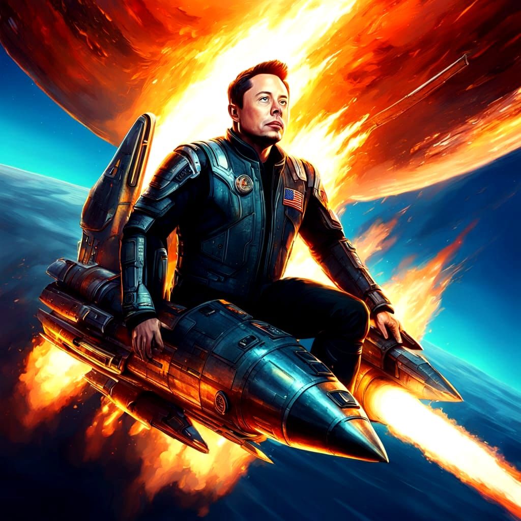 Cosmic Space Traveler in Mid-Flight