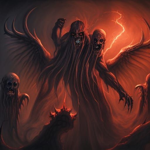 Demonic Reaper in Dark Fantasy Style