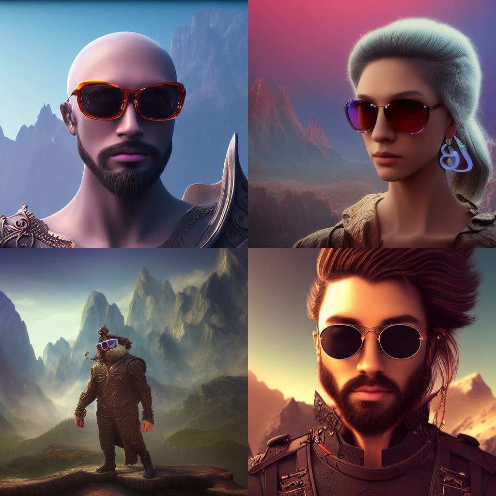 Default Profile Picture with Sunglasses as Matte Painting