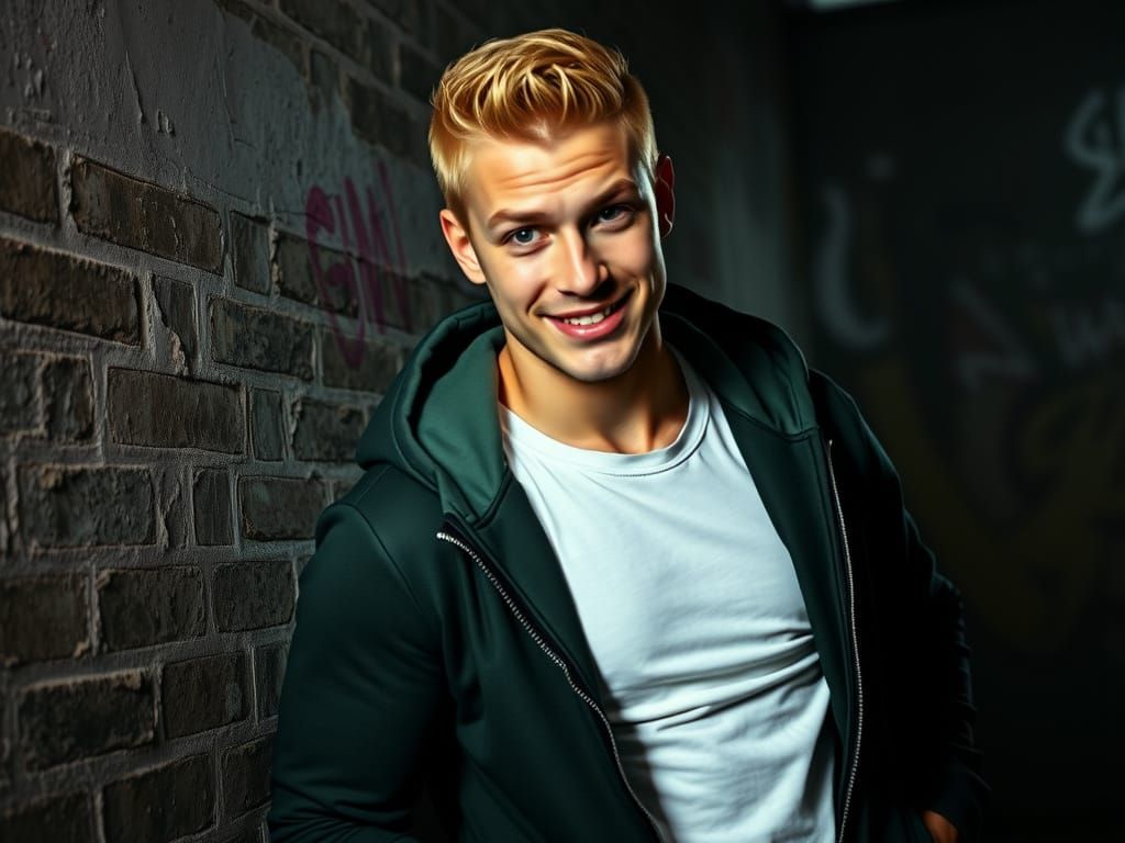 Blond Man's Mischief: A Cinematic Portrait