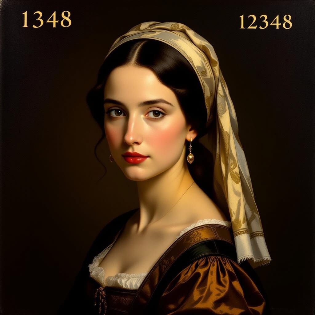 Classical Oil Portrait of a Serene Woman