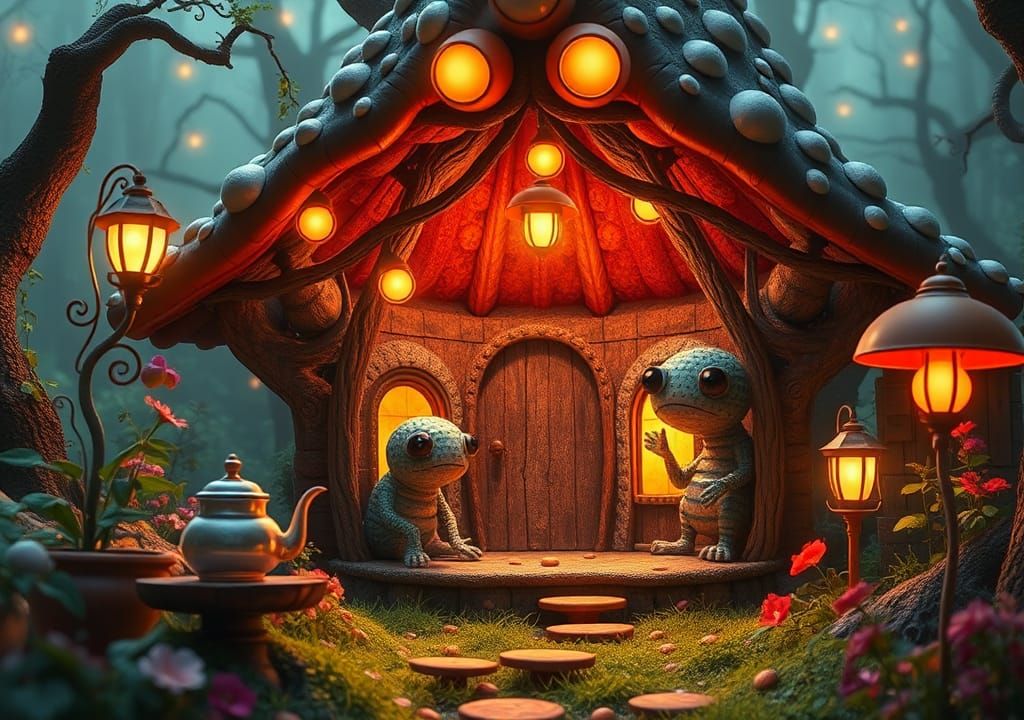 Dreamlike Landscape with Anthropomorphic Structure