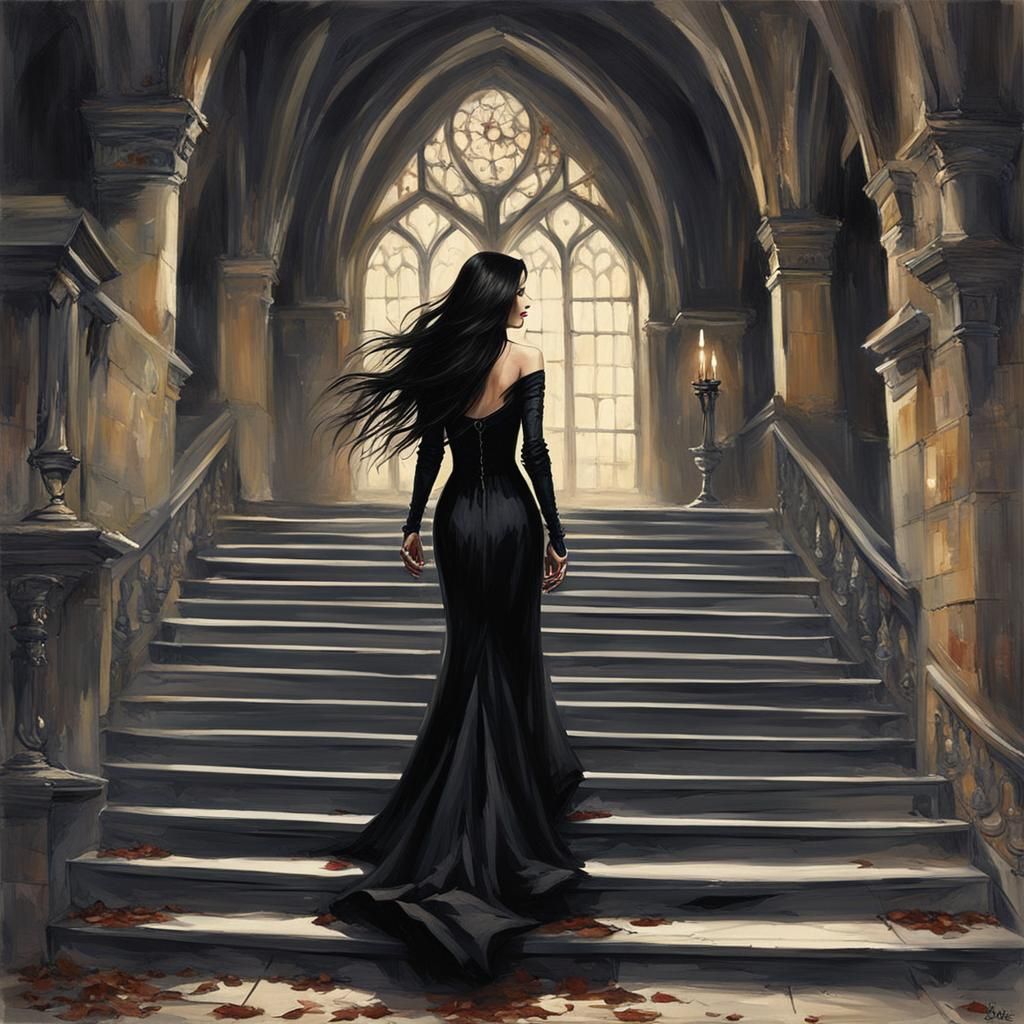 Vampire in Gothic Castle in Sinister Style