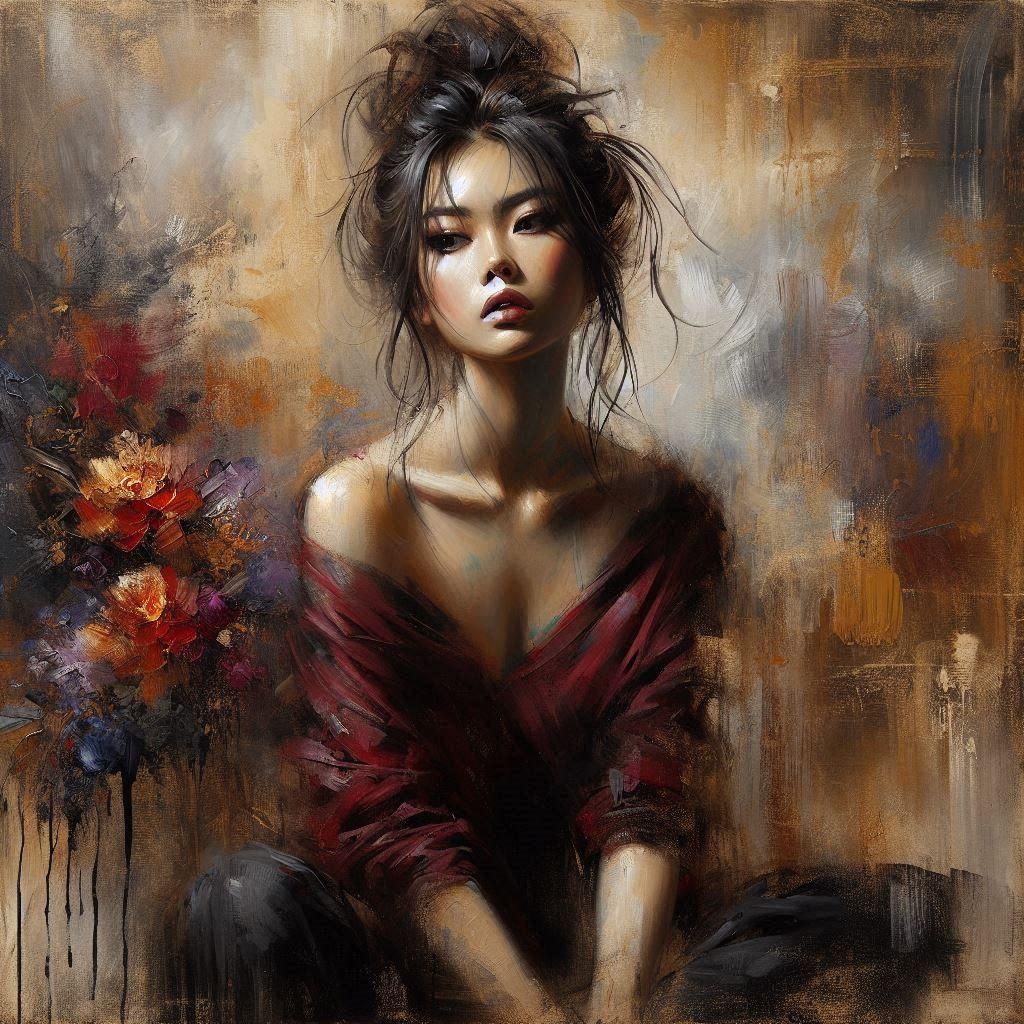 Abstract Oil Paint Texture Background