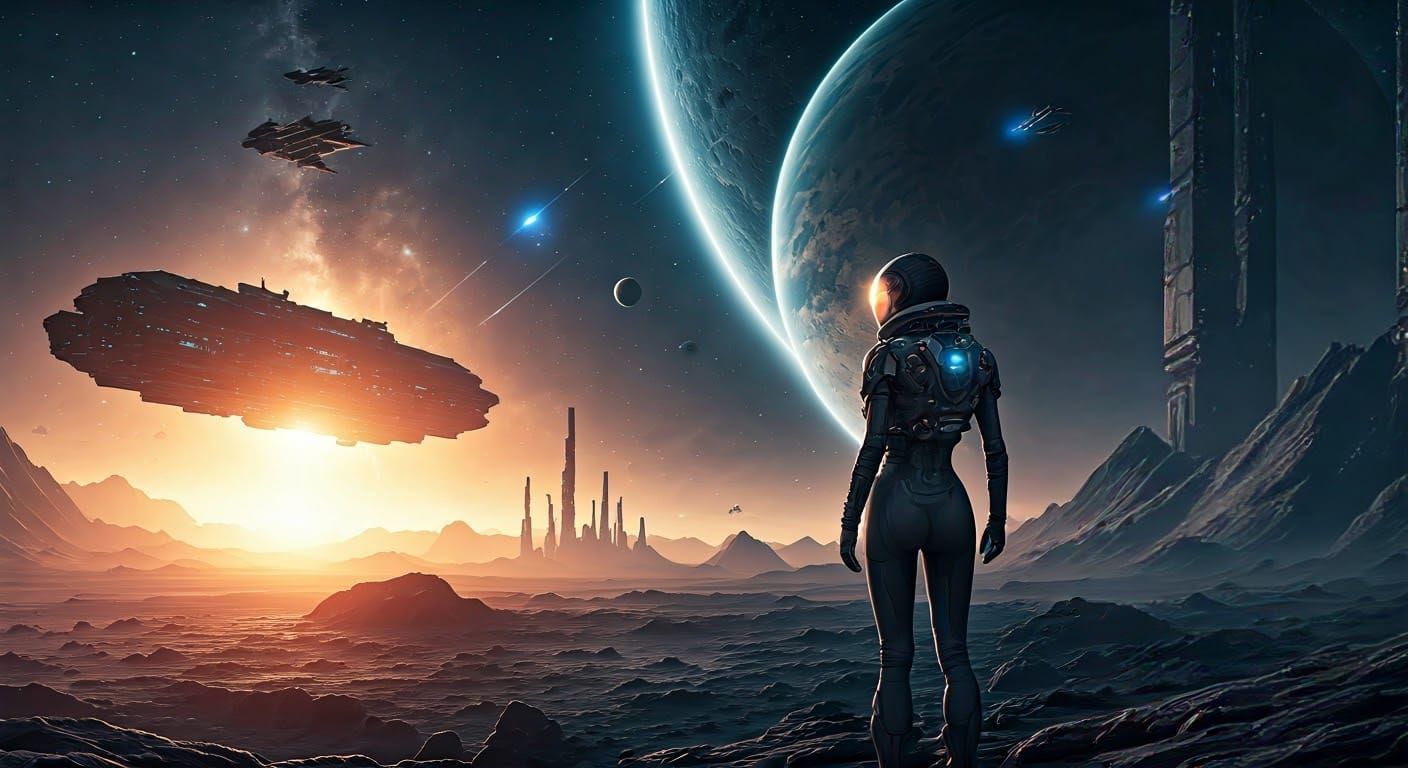 Astronaut on Alien Planet in Epic Sci-Fi Masterpiece