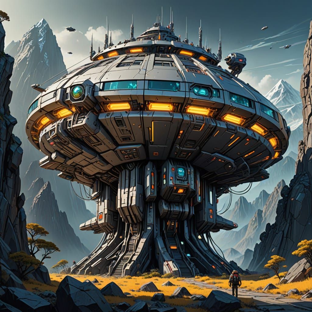 Biomechanical Mothership in Feng Zhu Style