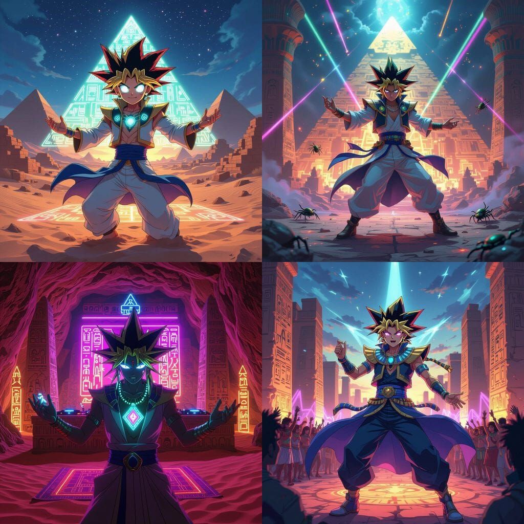 Yami Yugi at an Egyptian Trance Rave
